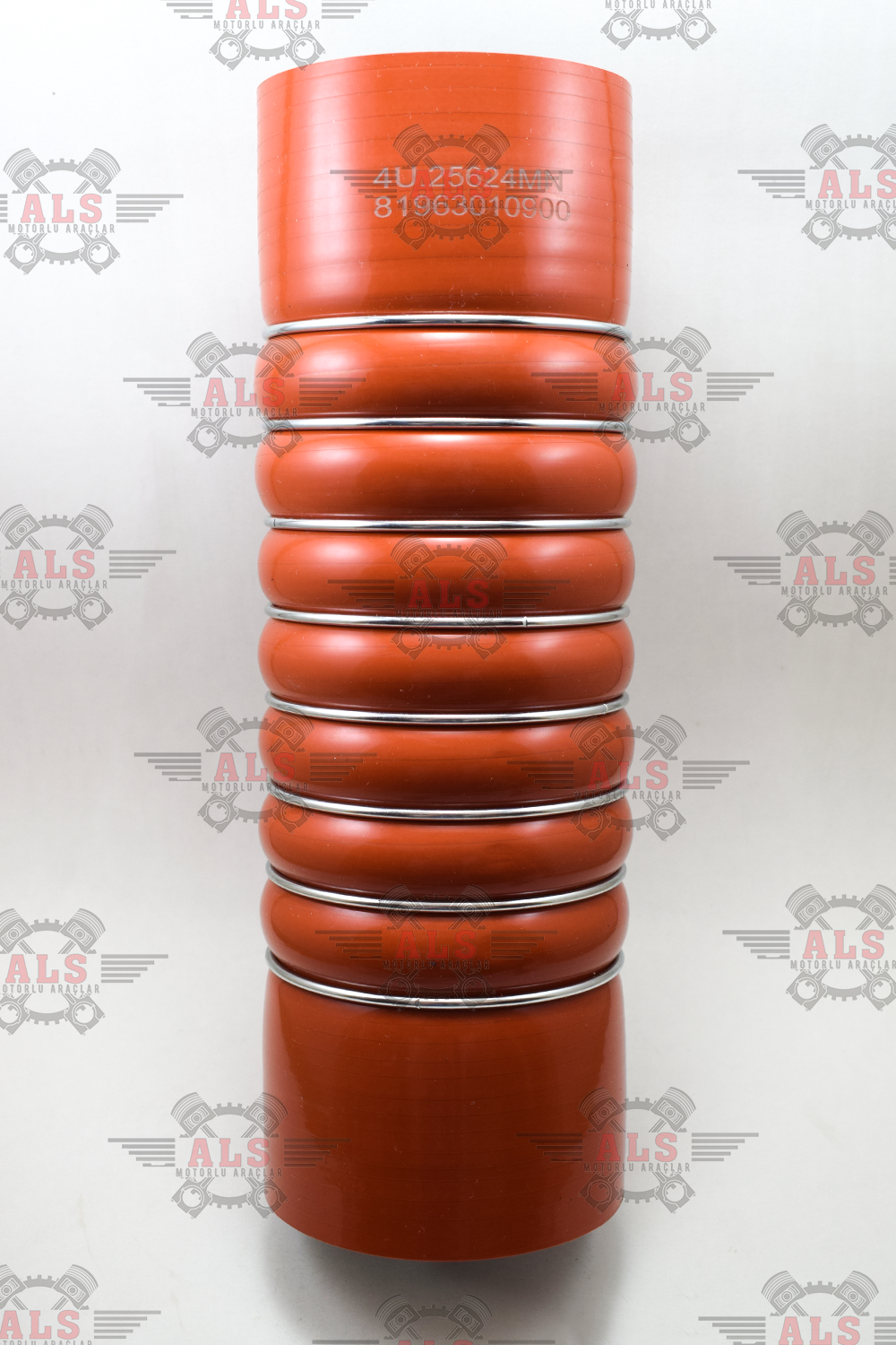 İNTERCOOL HORTUM 7 BOĞUM KIRMIZI Ø90X290 19.423 19.463 19.464 32.310 TGA 410 460 480 TGX TGS